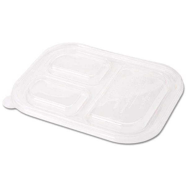Compostable Fiber Lunch Trays, Hot Food Safe to 220°F - image 1
