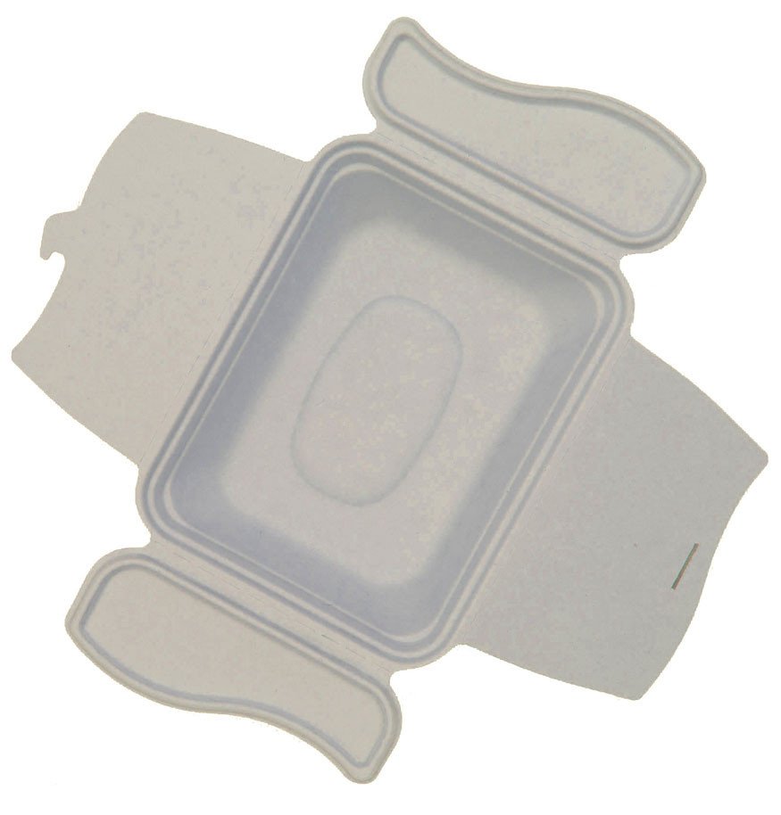 48 oz compostable fiber to-go box with matching lid