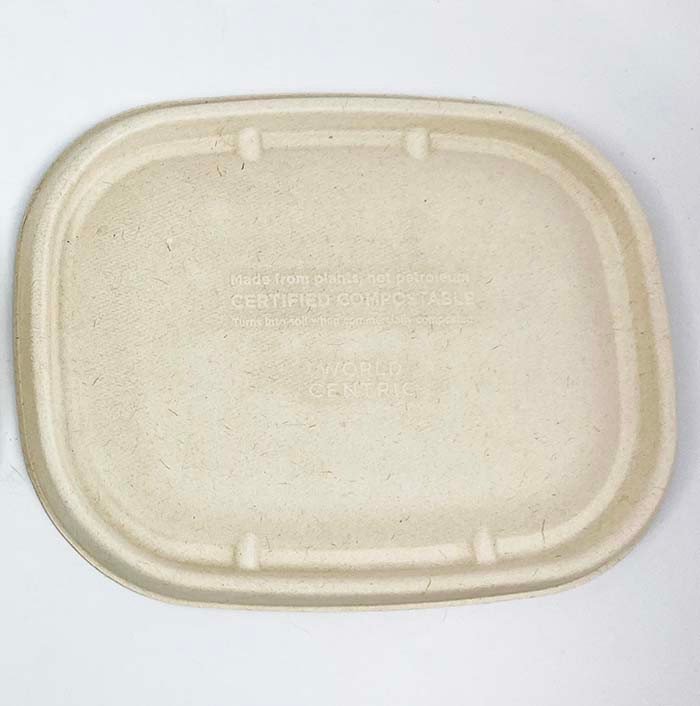 Compostable fiber to-go box with matching lid