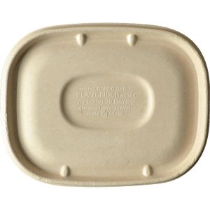 Compostable fiber to-go box, PFAS-free, single product shot