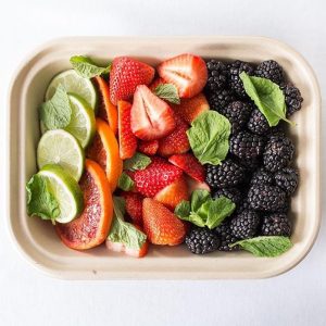 17 oz Compostable Fiber Lunch Trays for Schools, Cafeterias & Catering - image 1