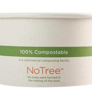 12 oz compostable food container, PFAS-free, single product shot
