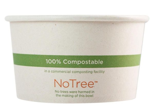 12 oz compostable food container, PFAS-free, single product shot