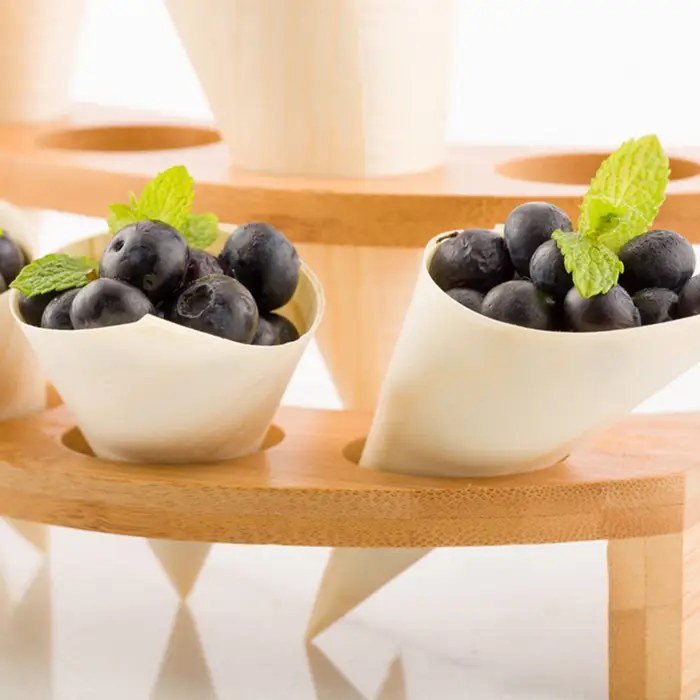 Sustainable 4 oz Bamboo Food Cones — Bagasse Fiber for Hors d'Oeuvres, Tasting Menus & Catering - image 4