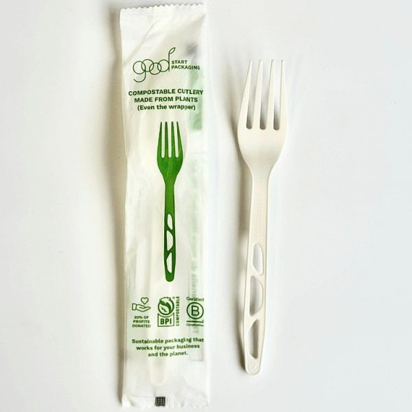 PLA Bioplastic Compostable Forks for Catering, Takeout & Foodservice - image 2