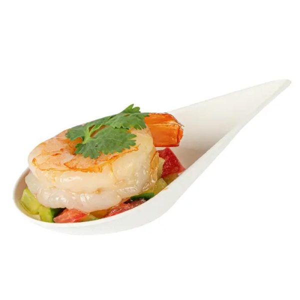 Compostable Tasting Spoons — Single-Material Bagasse Fiber - image 1