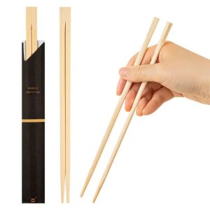 Compostable Bamboo Chopsticks — Hot Food Safe to 220°F - image 1