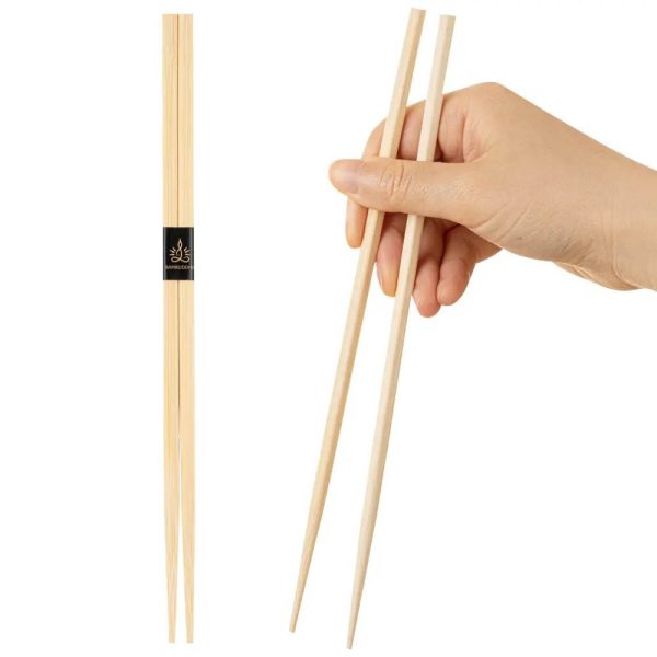 Compostable Bamboo Chopsticks, Hot Food Safe to 220°F - image 1