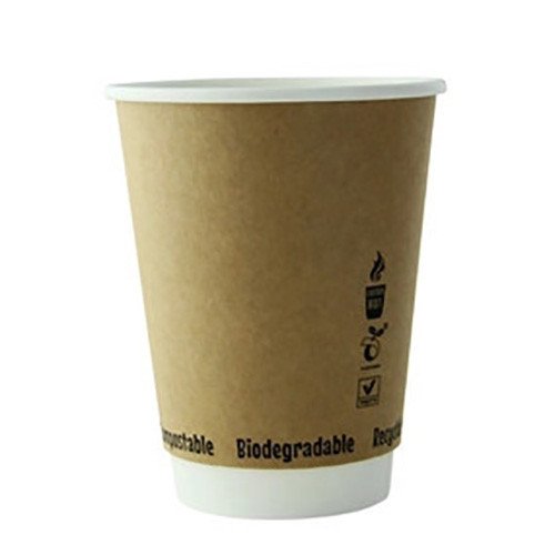 PLA-Lined 12 oz Compostable Hot Cups, Hot Food Safe to 220°F - image 1