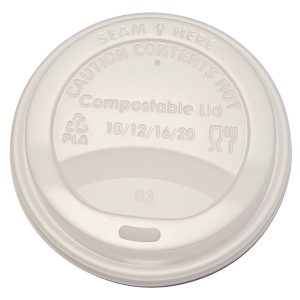 20 oz compostable hot cup, PFAS-free, single product shot