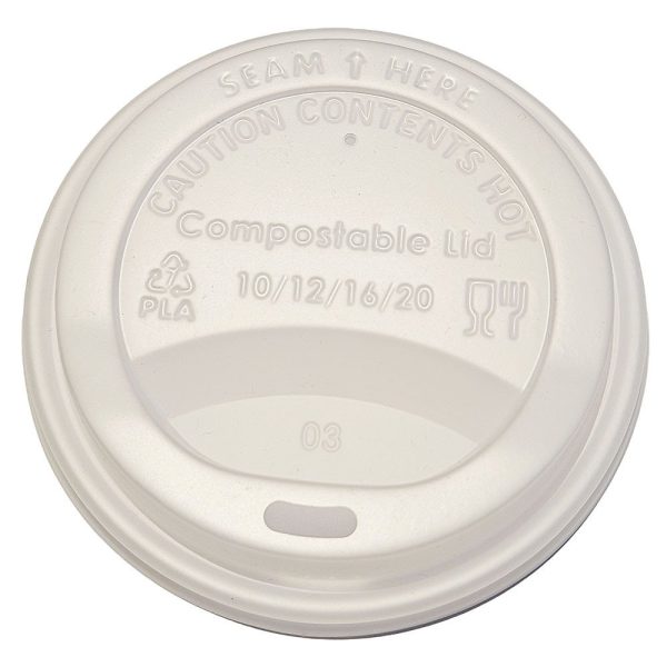 20 oz compostable hot cup, PFAS-free, single product shot
