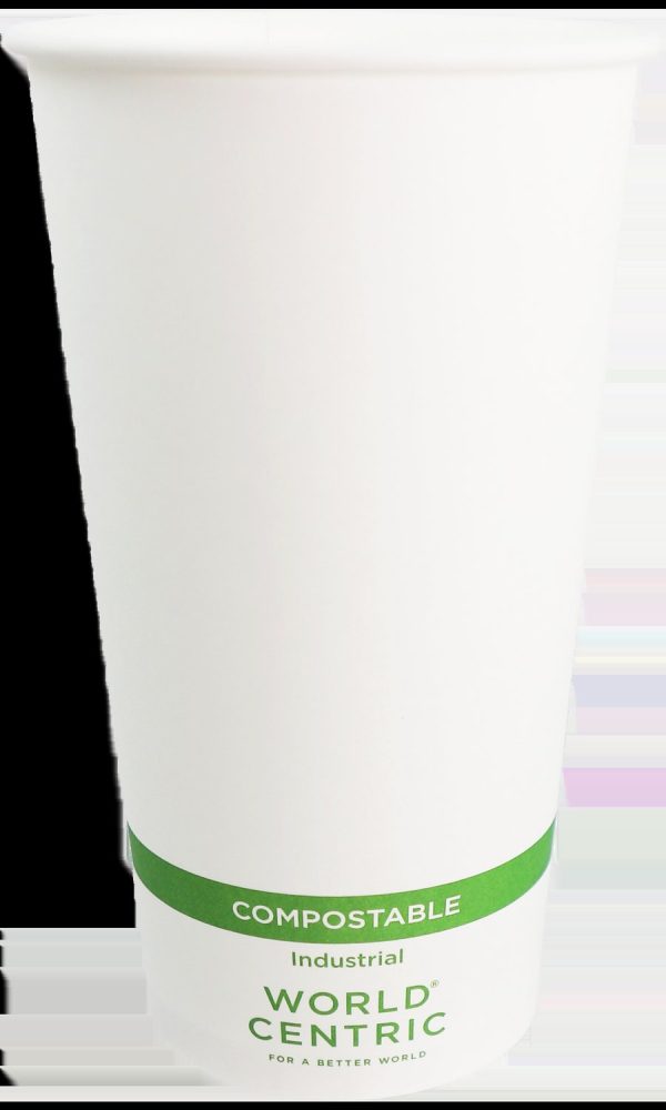 Hot Food to 200°F 20 oz Compostable Hot Cups for Coffee Shops & Beverage Service