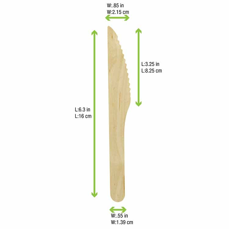 Compostable Knives — Single-Material Bagasse Fiber