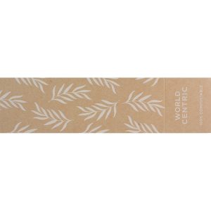 Pla-lined compostable fiber lunch tray alternate angle product view