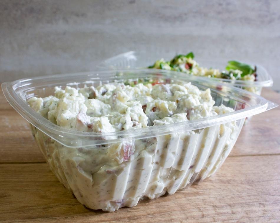 12 oz compostable pla lid, PFAS-free, single product shot