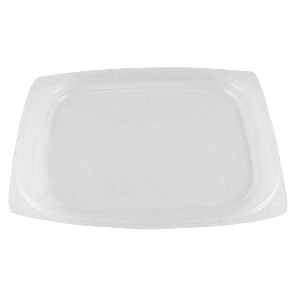16 oz compostable pla lid, PFAS-free, single product shot
