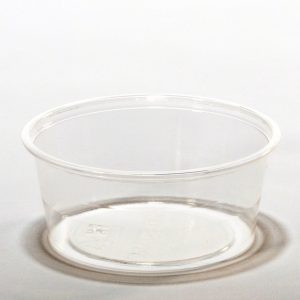 3.25 oz compostable pla lid, PFAS-free, single product shot