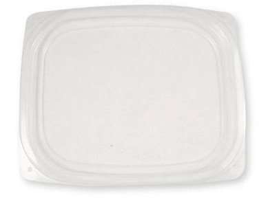 32 oz compostable pla lid, PFAS-free, single product shot