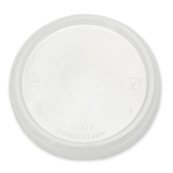 32 oz PLA Bioplastic PLA Lids for Takeout & Delivery - image 1