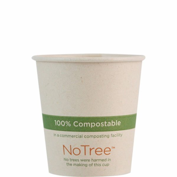 Pla-lined 4 oz compostable pla lid, PFAS-free, single product shot