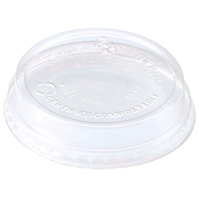 9 oz compostable pla lid alternate angle product view