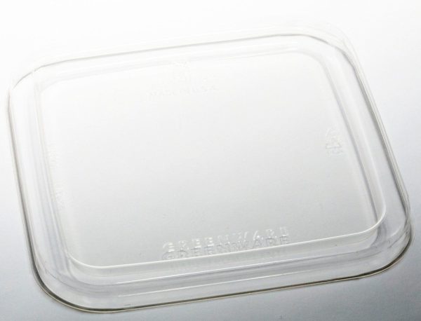 Compostable pla lid, PFAS-free, single product shot