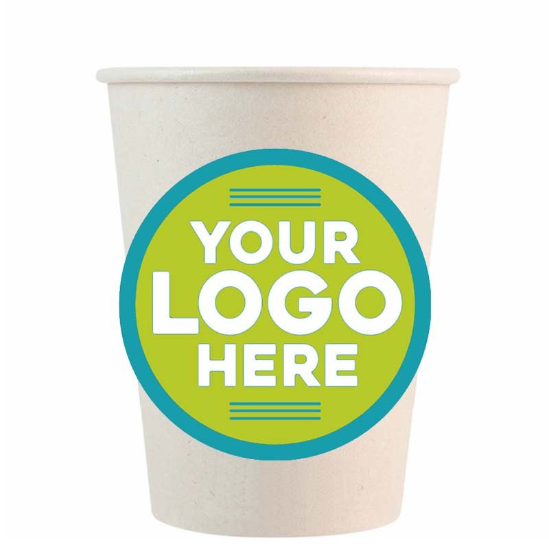 PLA-Lined 12 oz Compostable Hot Cups, Hot Food Safe to 220°F