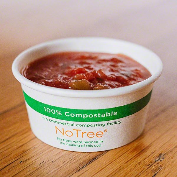 PLA-Lined 2 oz Compostable PLA Lids for Takeout & Delivery