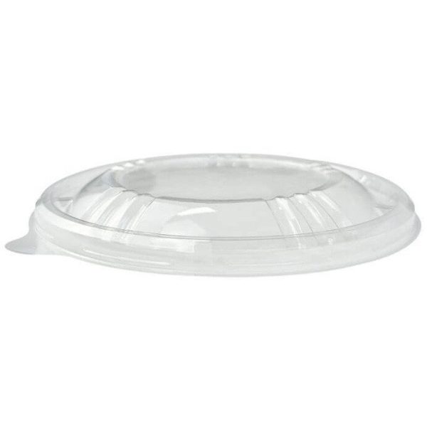 Compostable RPET Lids for 24 & 32 oz Good Start Round Fiber Bowls for Salads, Burritos & Hot