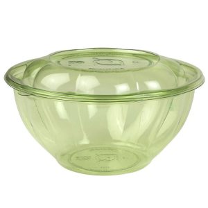 32 oz compostable salad bowl, PFAS-free, single product shot