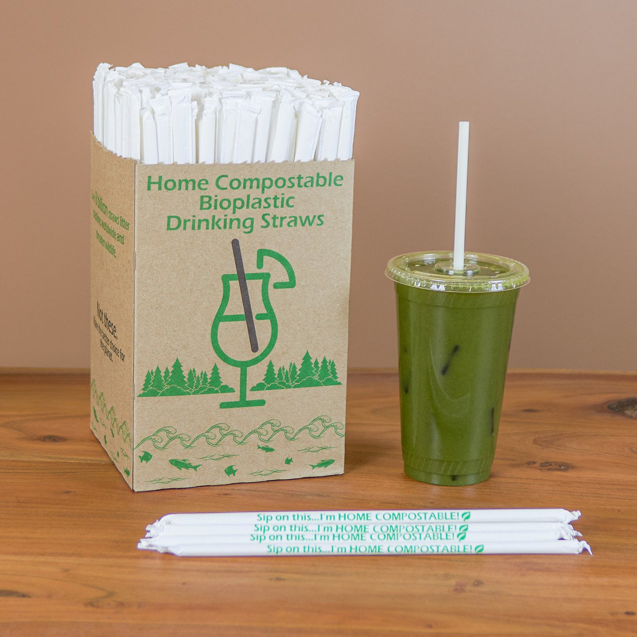 Compostable Straws, Hot Food Safe to 100°F - image 1
