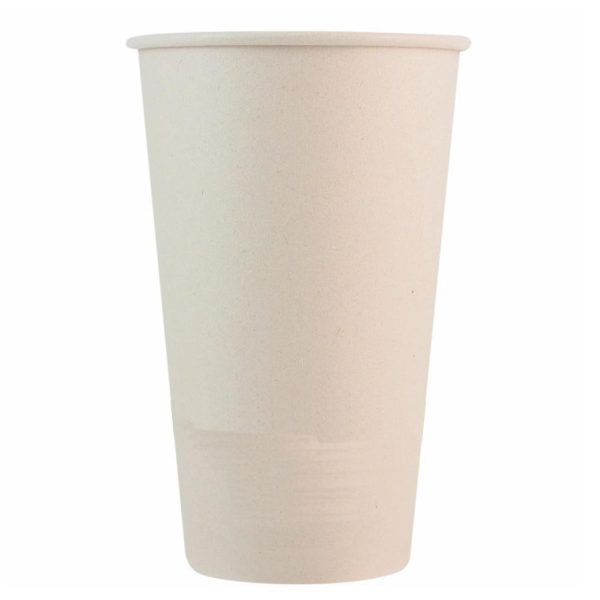 Pla-lined 16 oz compostable hot cup, PFAS-free, single product shot
